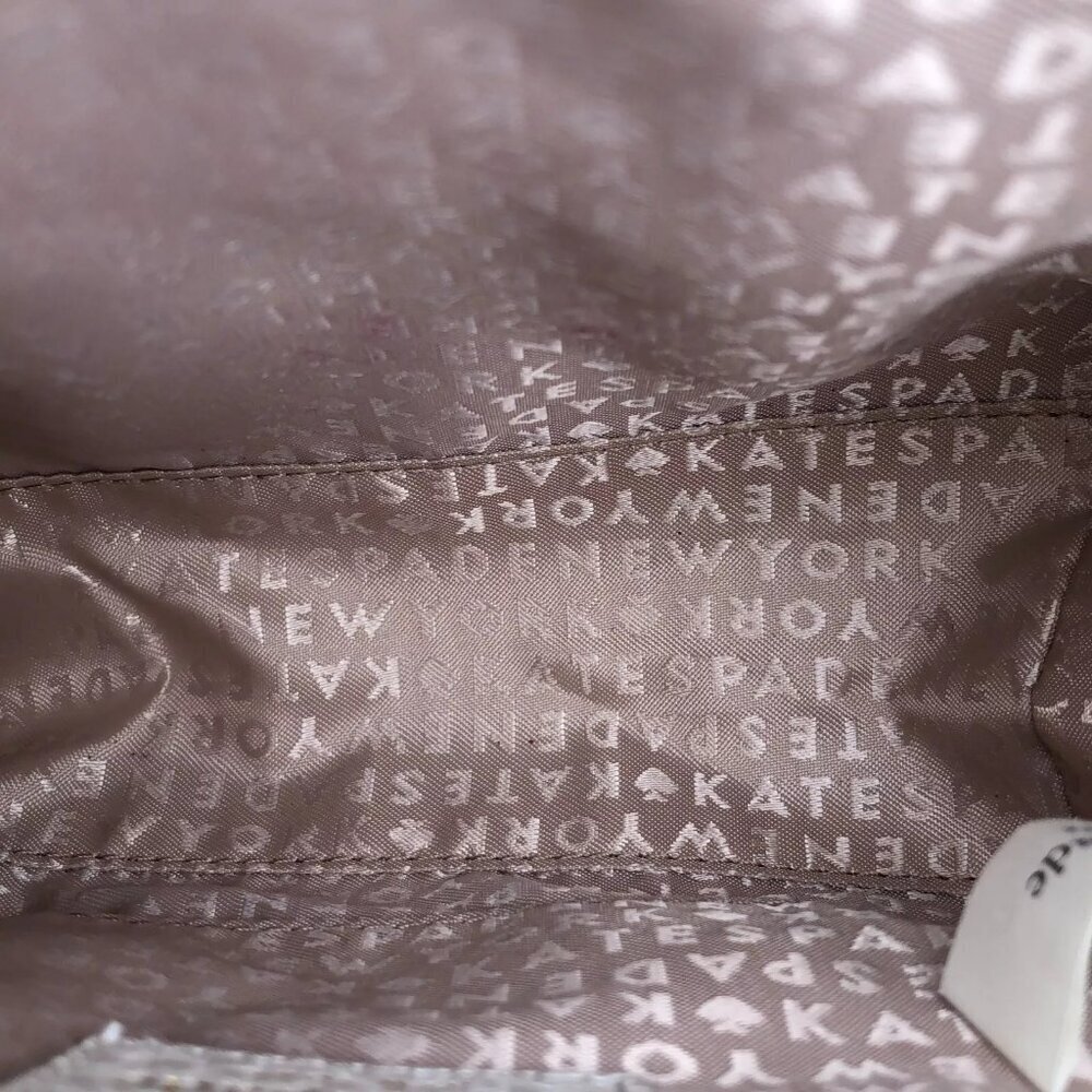 KATE SPADE Perri Lane Bubbles Crossbody Purse White Shoulder Bag Pebble Leather - Picture 10 of 11